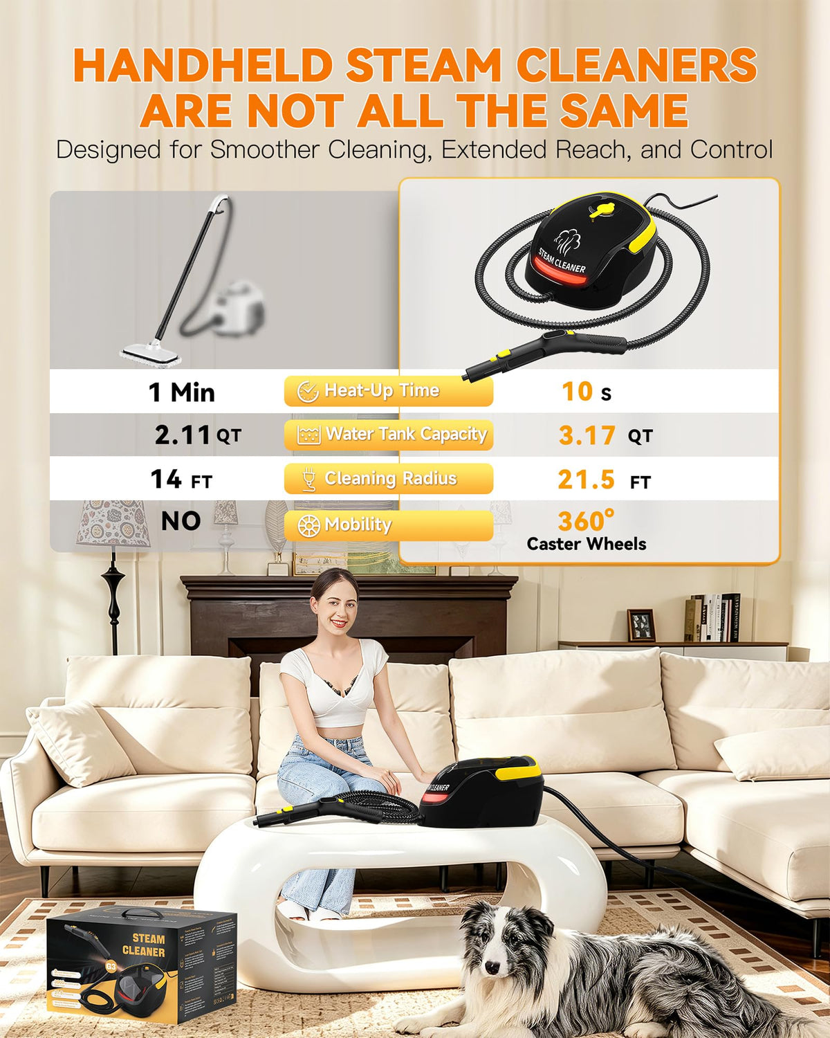 Steam Cleaner with Mop, 25 Accessories R901