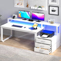 White Office Desk with 3 Drawers H674607