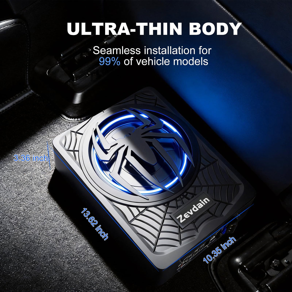 1200w Underseat Subwoofer with Amp W9444