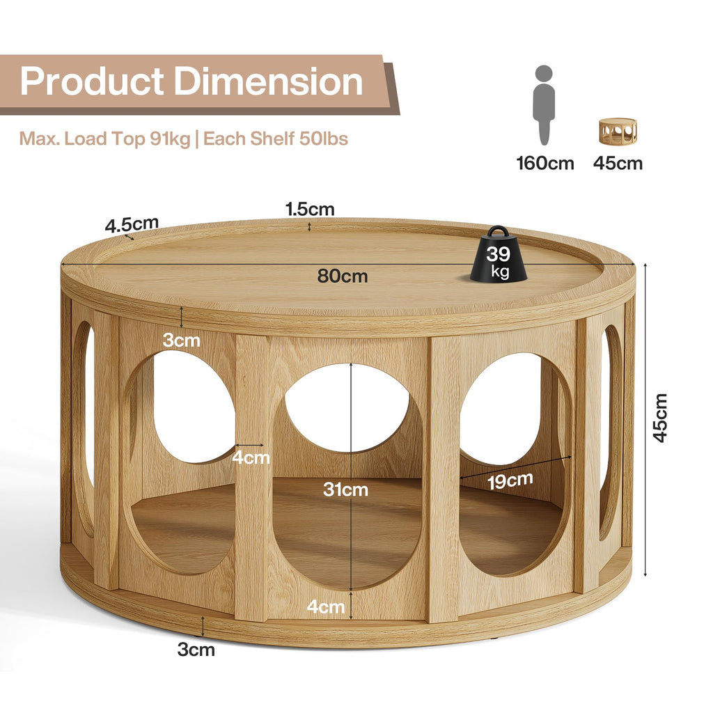 Round Coffee Table with Storage E991901