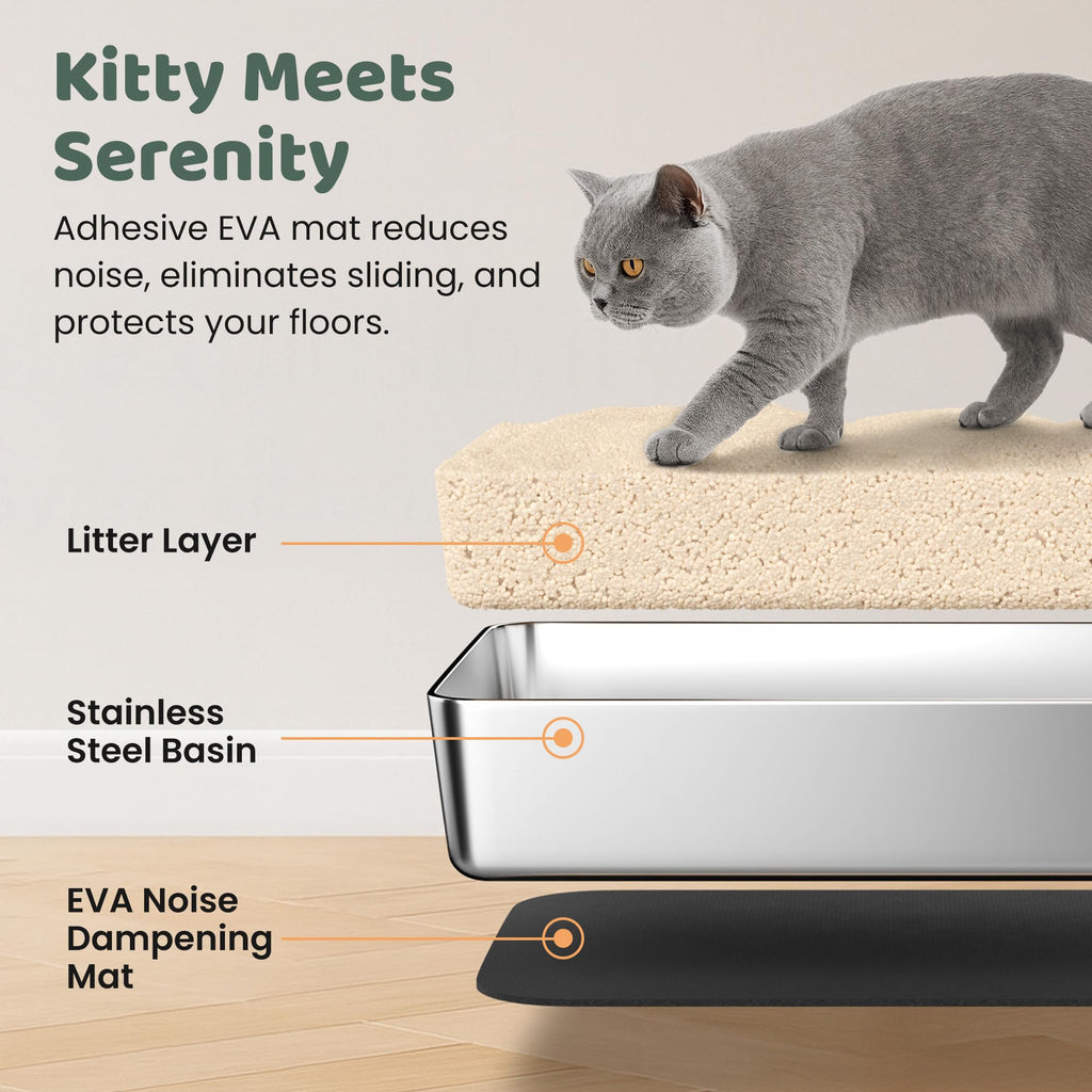 XL Stainless Steel Enclosed Litter Box with Lid W9633