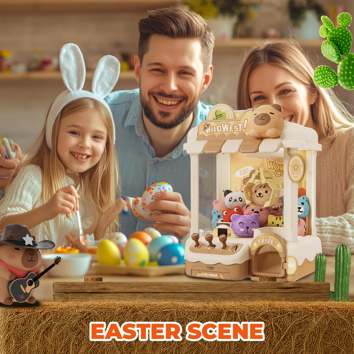 Claw Machine with Plush Toys and Capsules R9127