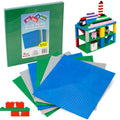 Green Blue White 10x10" Building Bricks Baseplates 4 Pack Q815