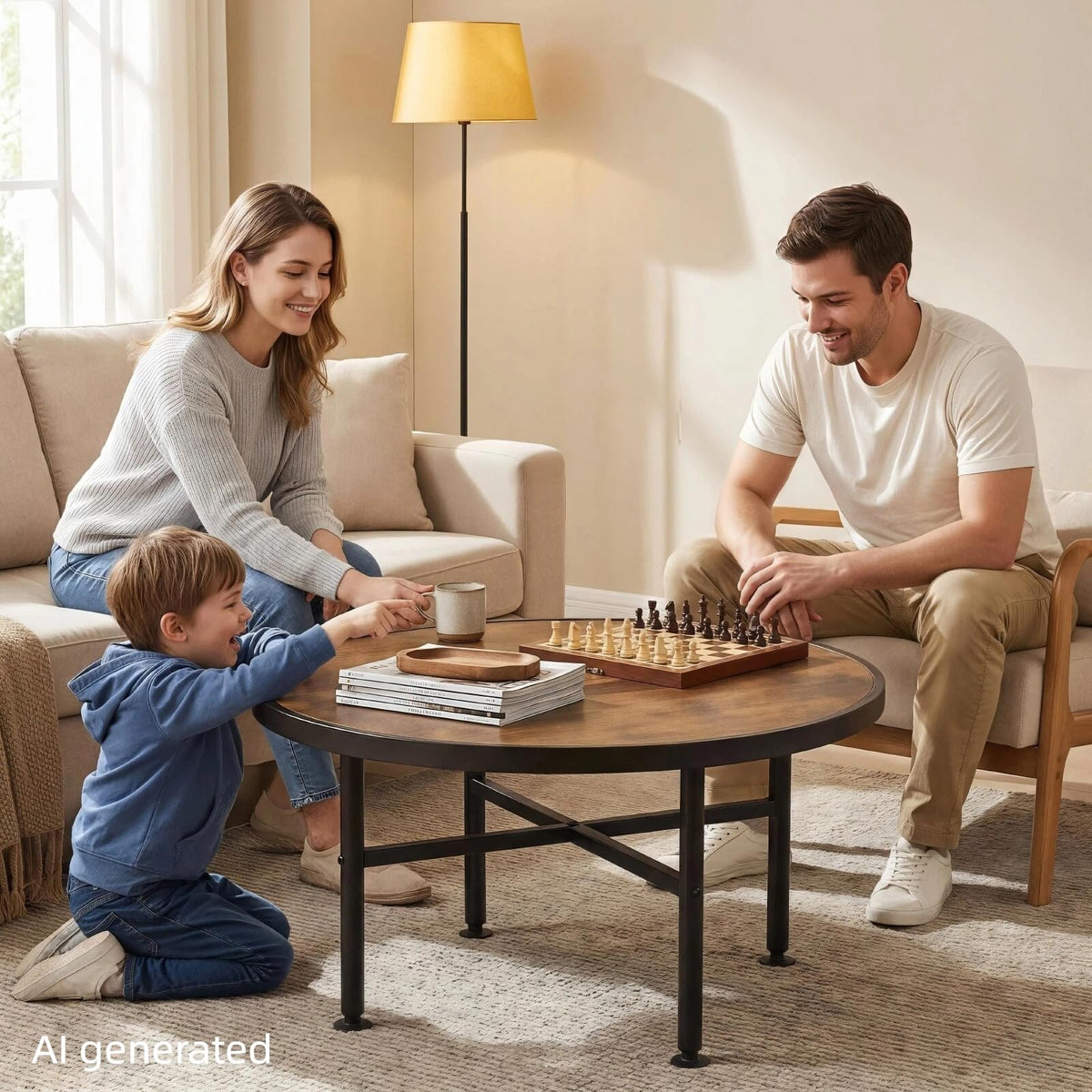 Round Wood Coffee Table E8799