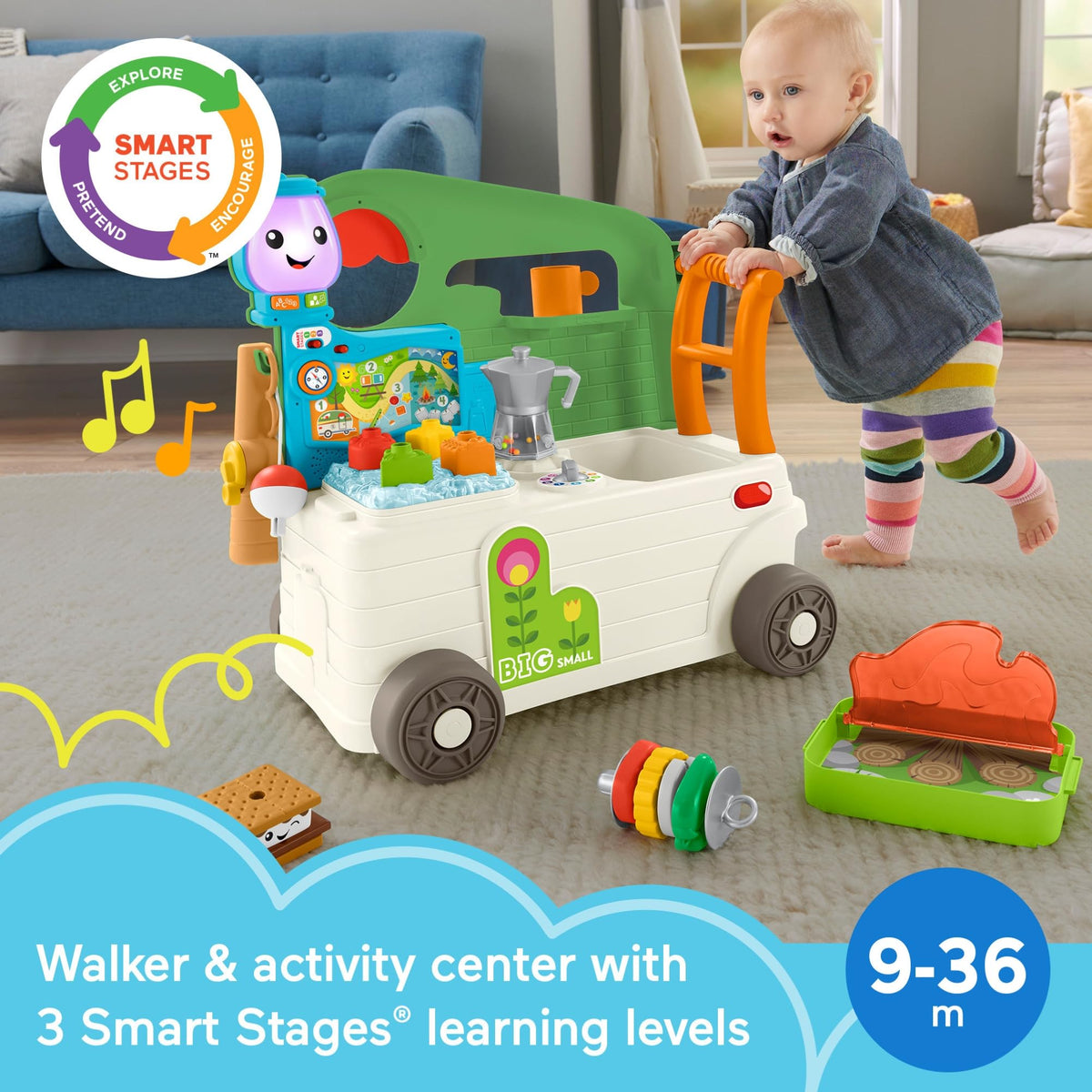 Baby to Toddler 3-in-1 Walker & Activity Center E9552