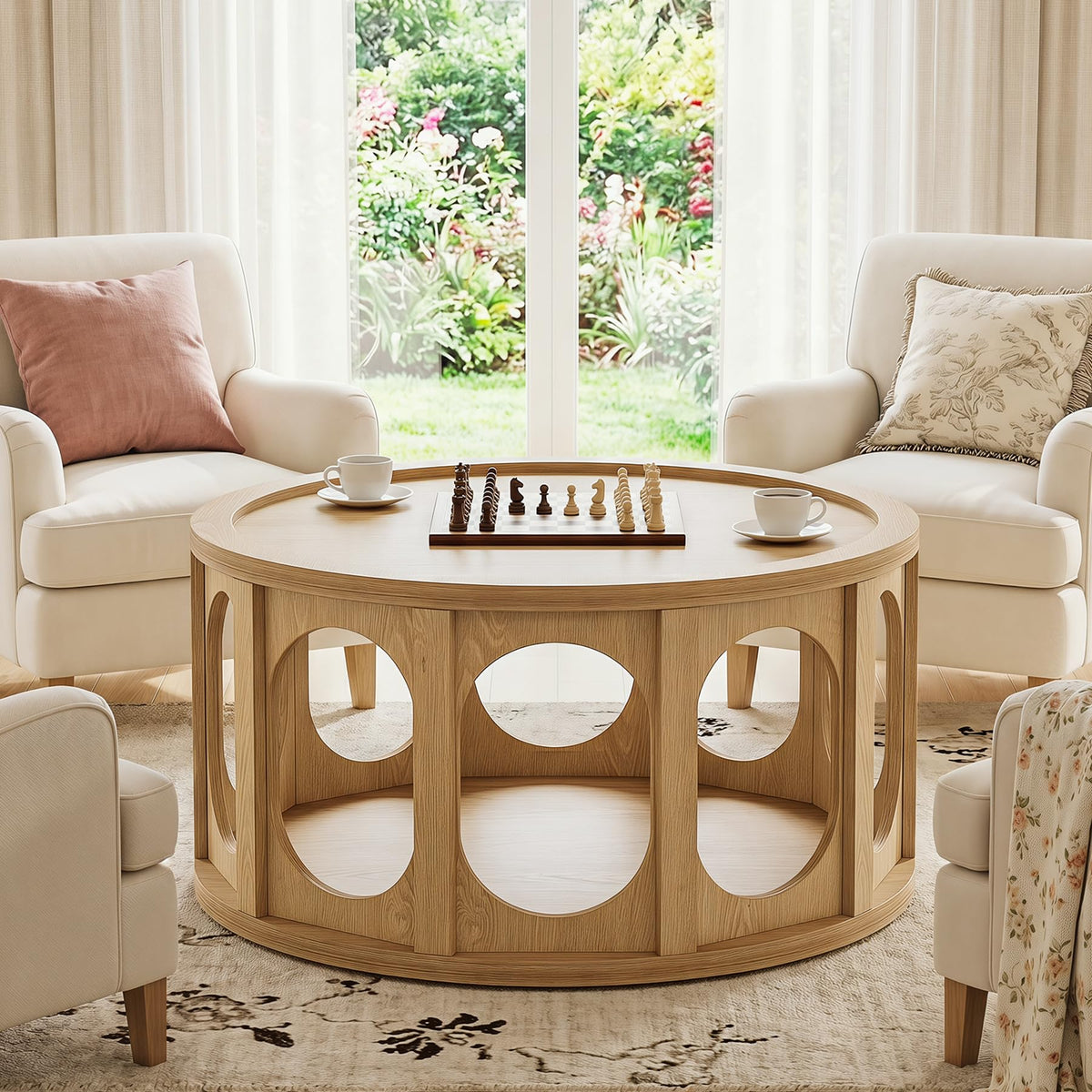 Round Coffee Table with Storage E991901