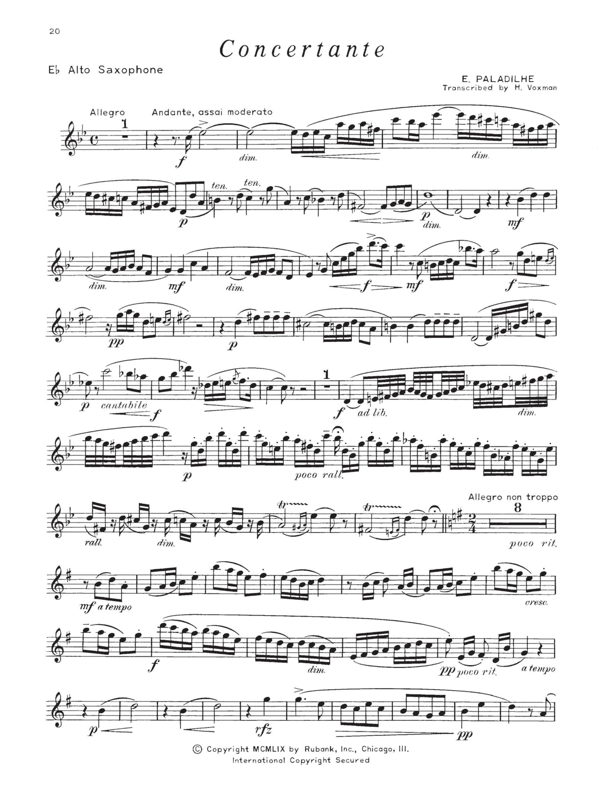Alto Saxophone Songbook and Sheet Music Y40293