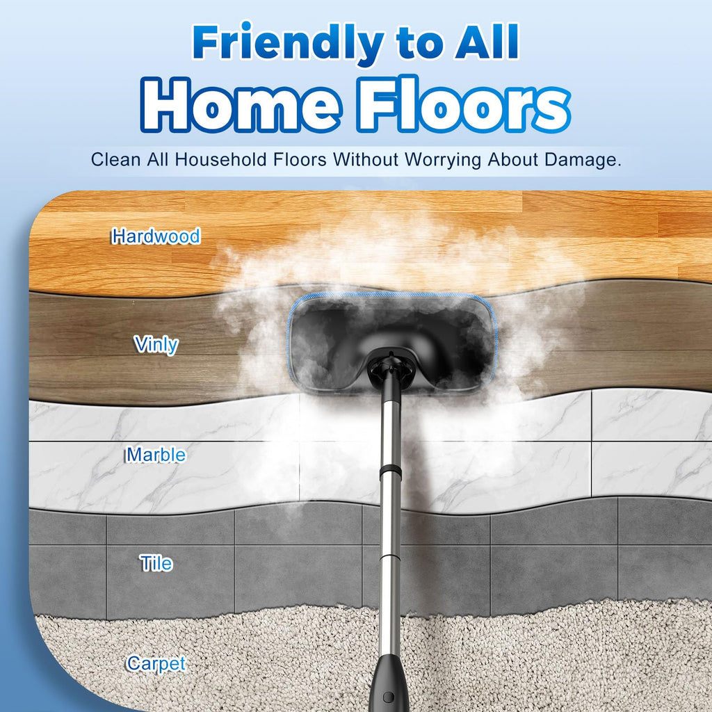 Heavy Duty Detachable Steam Mop Cleaner with 17 Accessories V64213