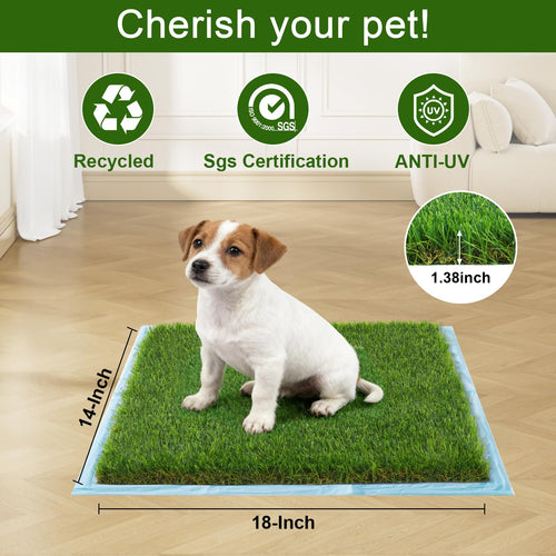 2 Pack 14 x 18 Inch Artificial Grass Dog Pee Pads V74181