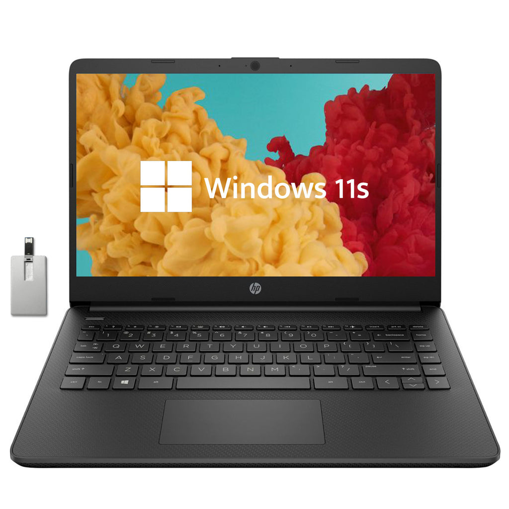 14-inch Laptop, Intel Celeron N4000, 4 GB RAM, 64 GB eMMC, Jet Black M70318