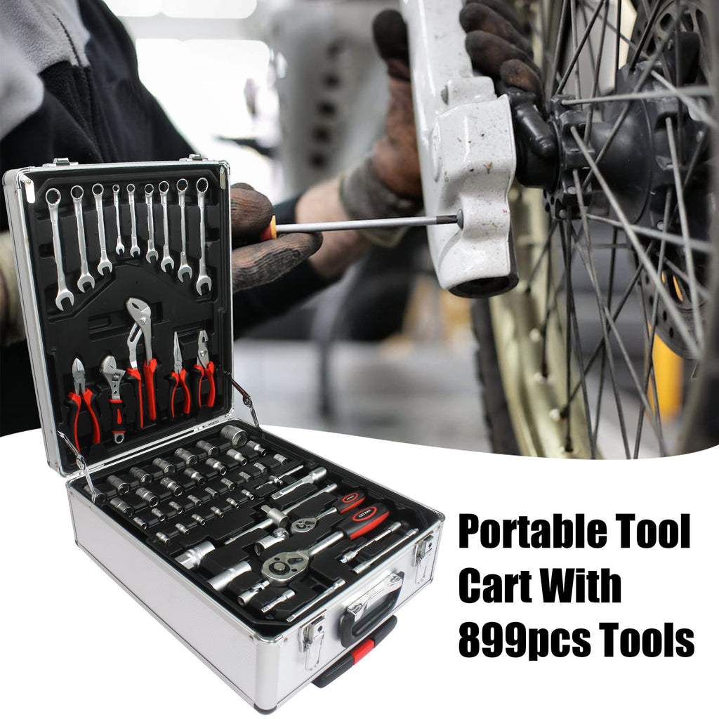 White Rolling Tool Box Set K2104