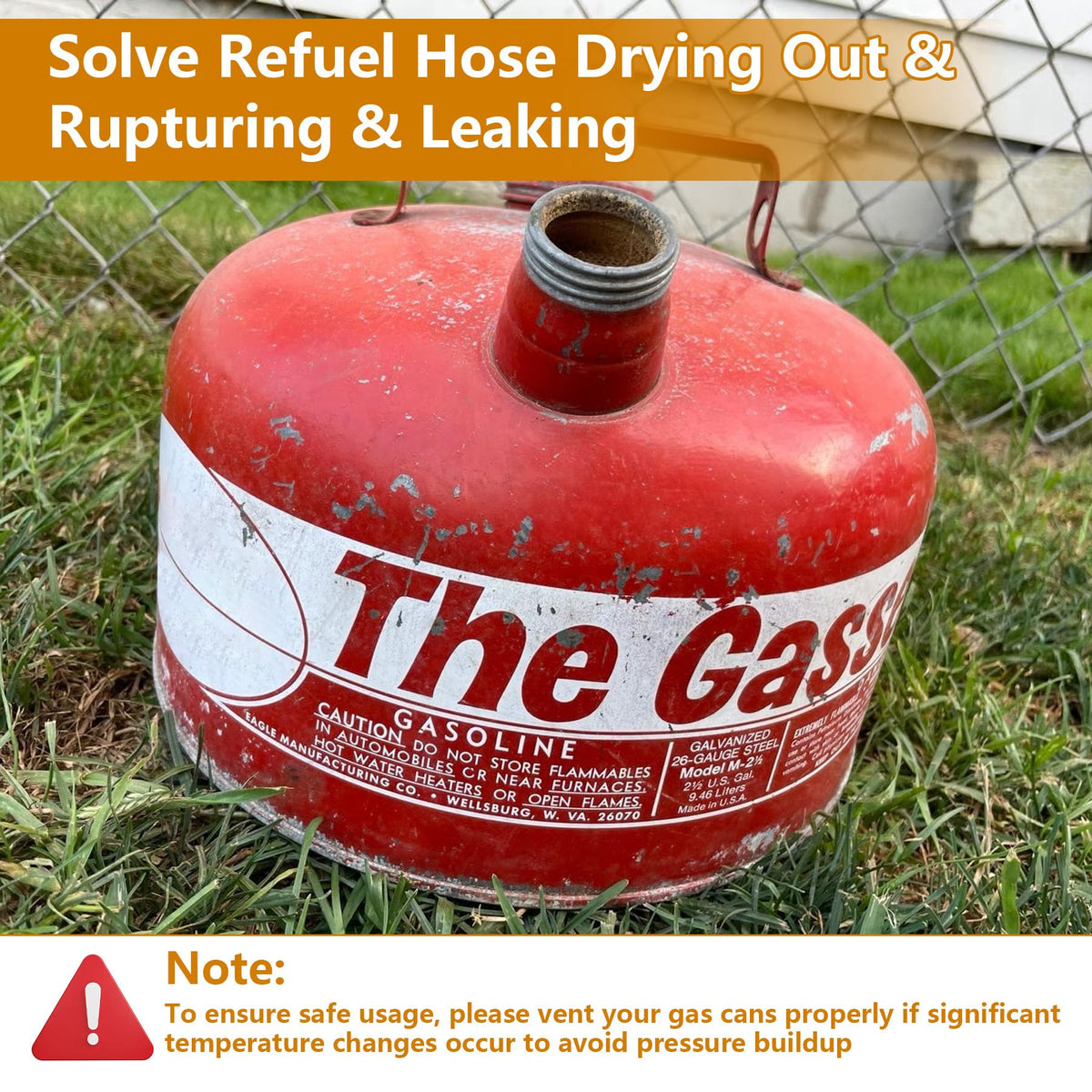 Gas Can Spout with Rubber Stopper V51015