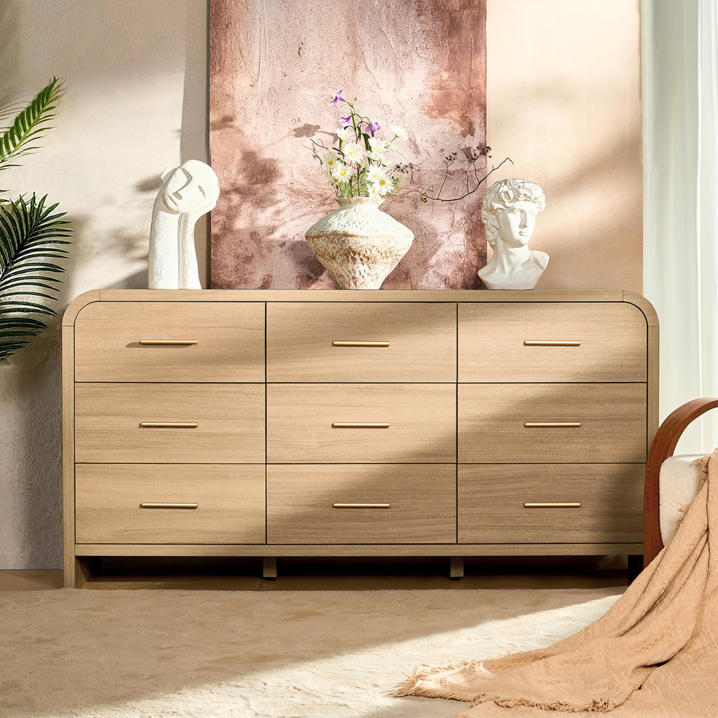 Gray Oak 9 Drawer Dresser E103030