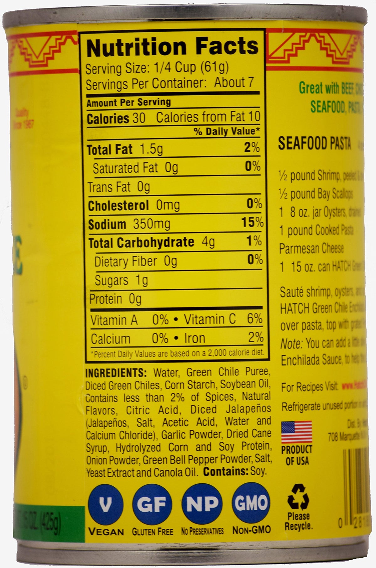 Mild Hatch Green Chile Enchilada Sauce 15-Ounce Pack of 6 G630