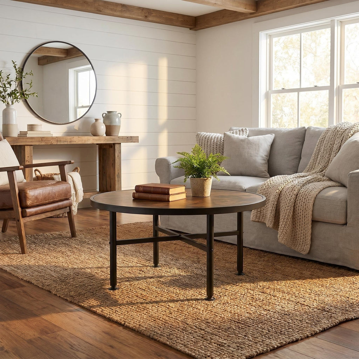 Round Wood Coffee Table E8799