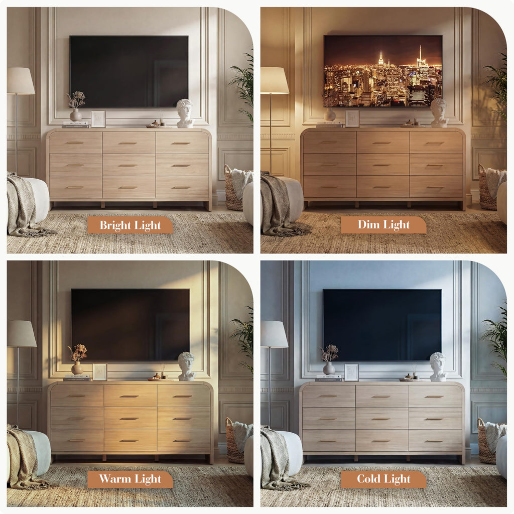 Gray Oak 9 Drawer Dresser E103030