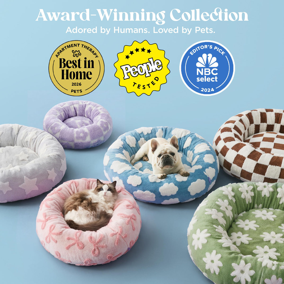 Blue 30x30x8in Dog Bed U89801