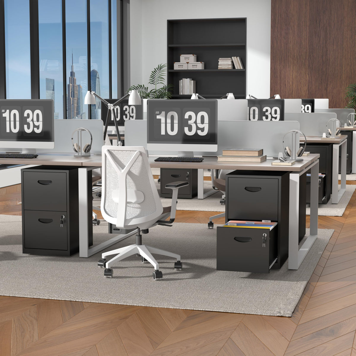 2 Drawer Metal File Cabinet with Lock I875552