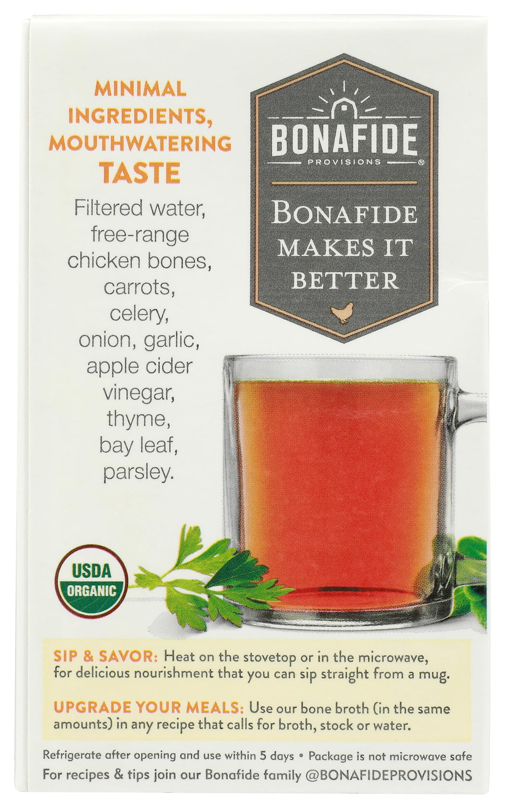 Chicken Bone Broth No Salt Added Organic 16.9 Ounce C6313
