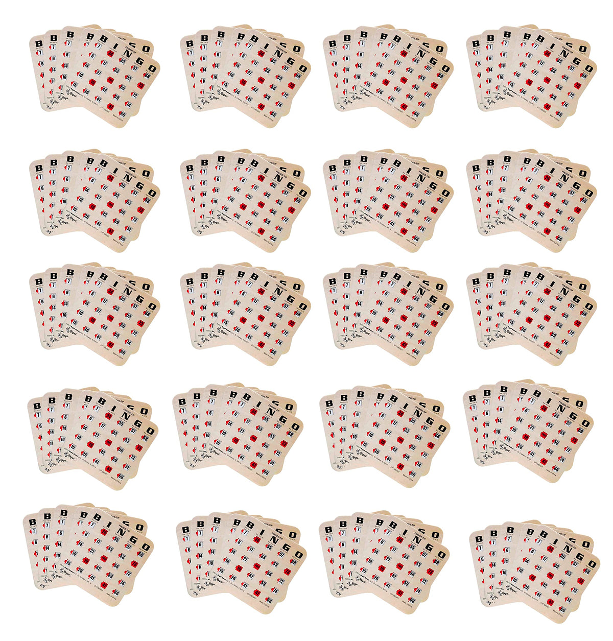 Large Print Reusable Bingo Cards 100 Pack R1349