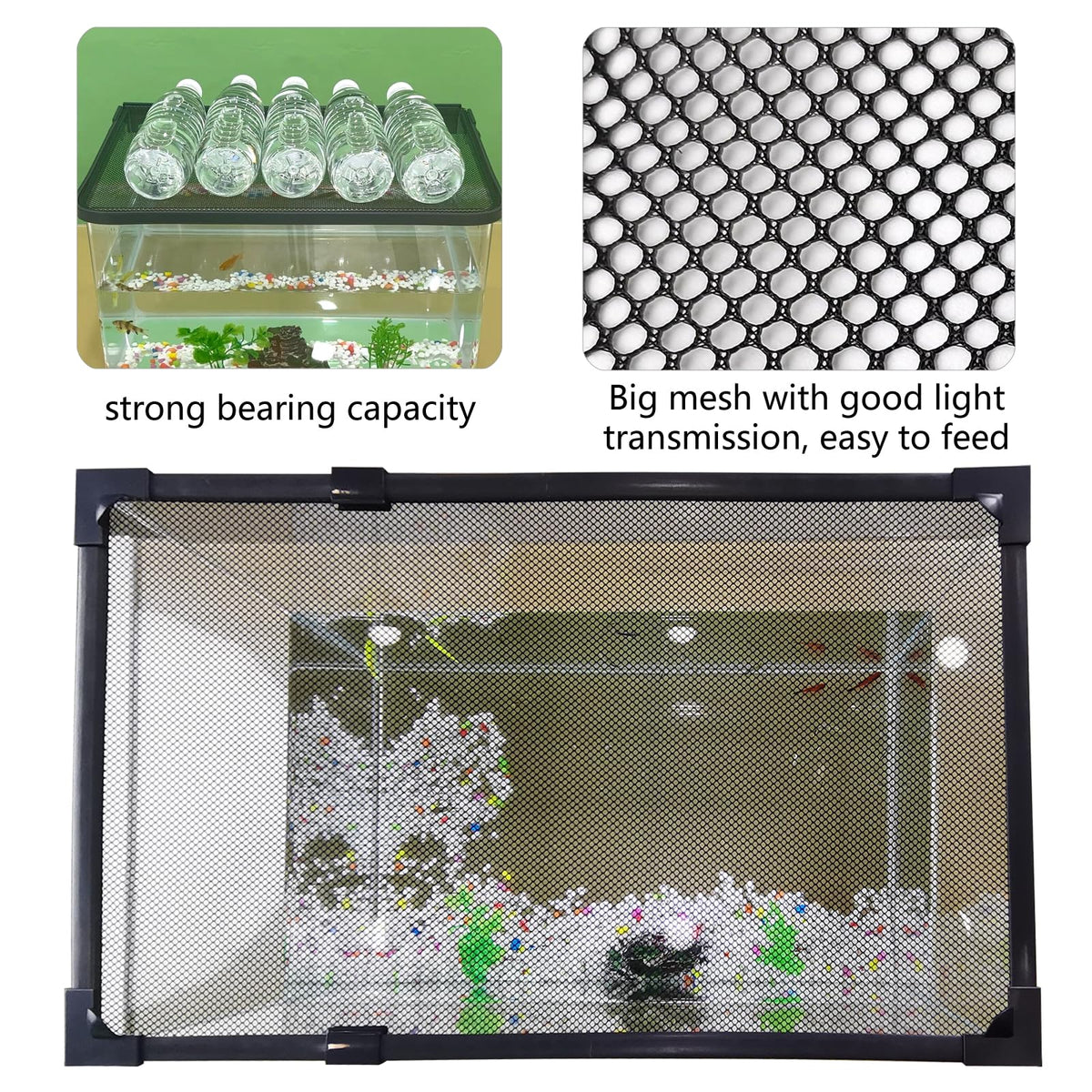 Fish Tank Cover Net Aquarium Lid Mesh Top 39"X19" T90715